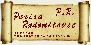 Periša Radomilović vizit kartica